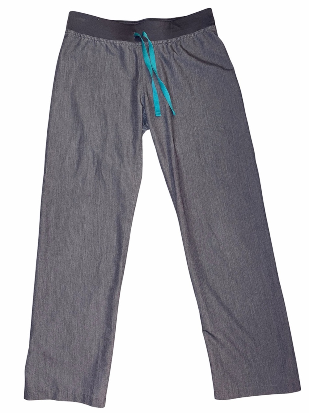 Gray Figs Scrub pants with Teal Drawstring